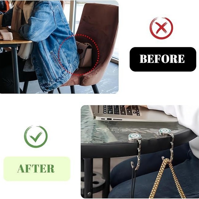 Кръгла сгъваема чанта с катарама и лого, безплатен подарък, красив празен дизайн, често използвани малки подаръци за жени, метални занаяти, подаряване на подаръци