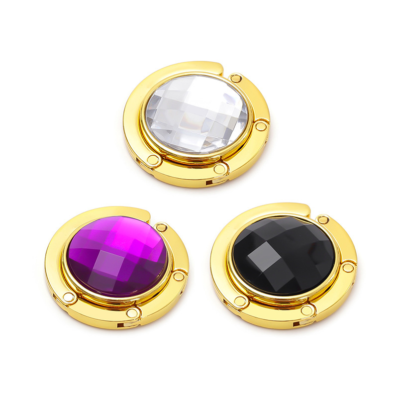 Кръгла сгъваема чанта с катарама и лого, безплатен подарък, красив празен дизайн, често използвани малки подаръци за жени, метални занаяти, подаряване на подаръци