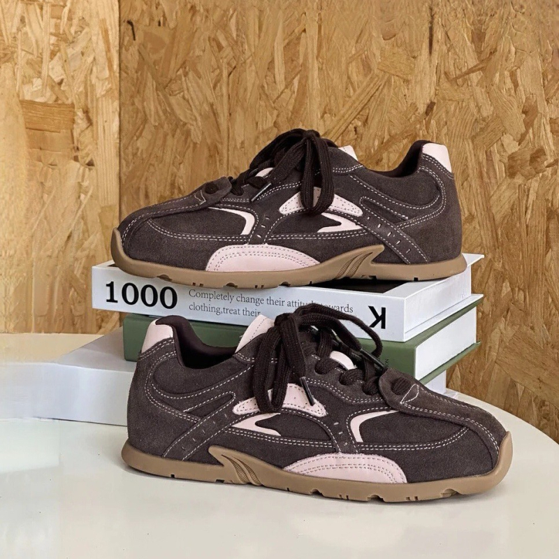 Винтидж немски маратонки за бягане, съчетаващи цветове, дамски, пролетни нови плоски обувки Forrest Gump с мека подметка, леки маратонки за бягане