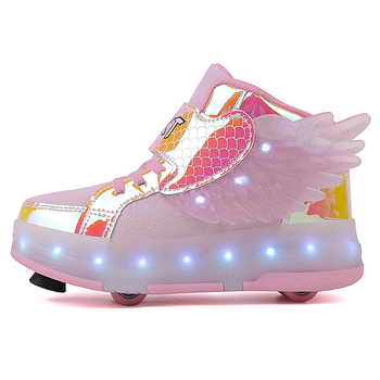 Laste Heelys kingad, õpilaste rulluisud, tüdrukute Heelys kingad, kahe rattaga deformeeruvad poiste rulluisud, piiriülene