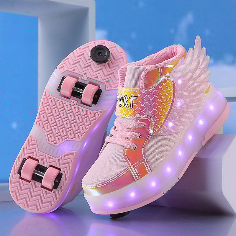 Детски обувки Heelys, Ученически ролкови кънки, Обувки Heelys за момичета, Двуколесни деформиращи ролкови кънки за момчета, Трансгранични