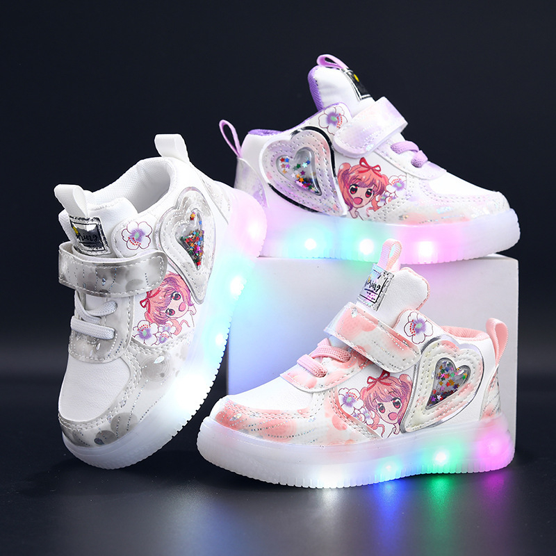 Pantofi sport din piele pentru copii, pantofi sport cu talpă moale pentru fete, pantofi sport ușori, pantofi sport pentru copii mici, pantofi sport la modă, pantofi sport pentru copii mici ...