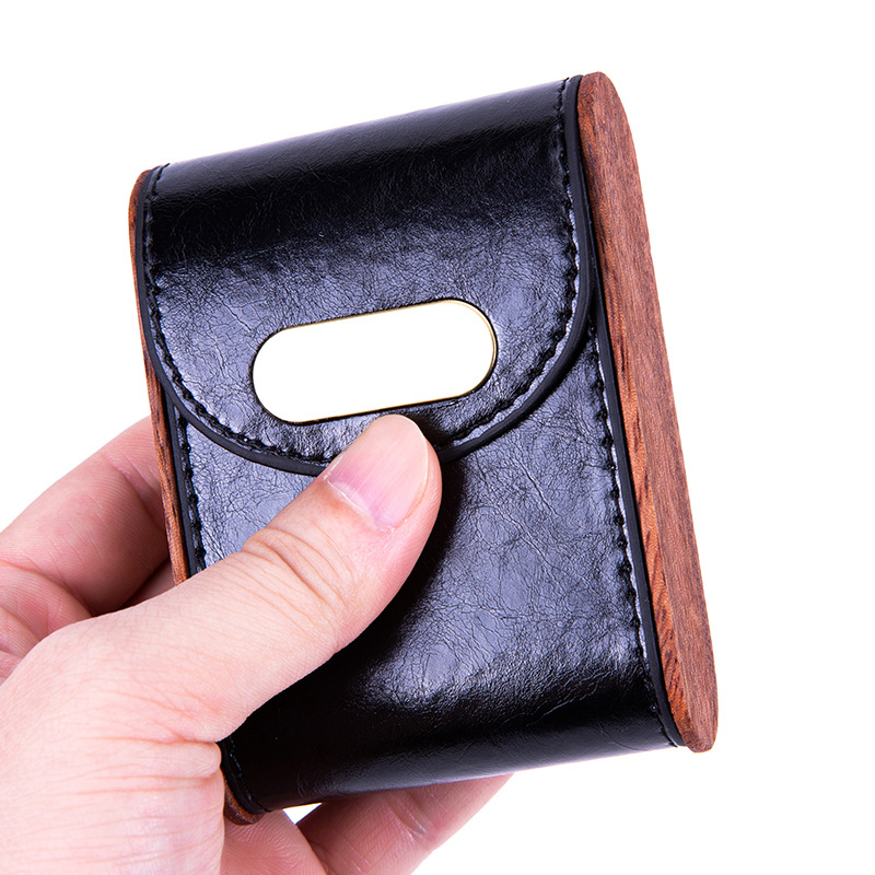 Мъжка кутия за цигари с 20 броя, дебела, устойчива на налягане и влага, с магнитна катарама и капак, от изкуствена кожа, на едро