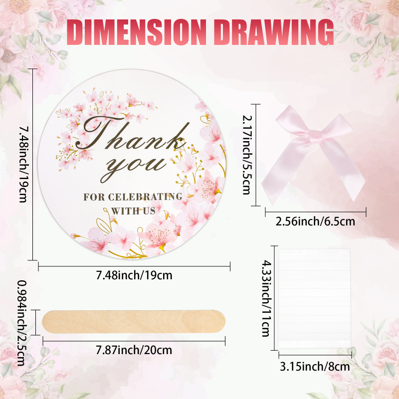 Ръчен хартиен вентилатор с флорален принт, сватбен подарък, парти декорация, материали за булчински бал, тематичен подарък за рожден ден