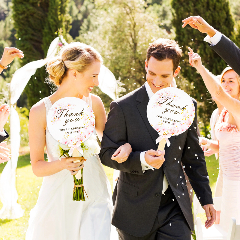 Ръчен хартиен вентилатор с флорален принт, сватбен подарък, парти декорация, материали за булчински бал, тематичен подарък за рожден ден