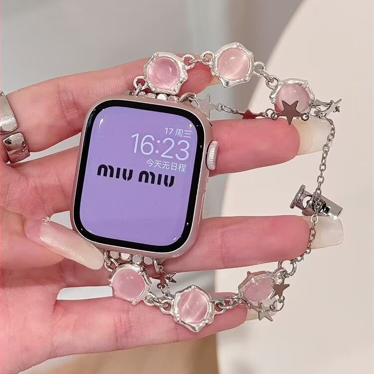Tähekujuline kassisilmakujuline käevõru, mis sobib Apple Watchi käepaelale Iwatch56789Se nutikas rihm