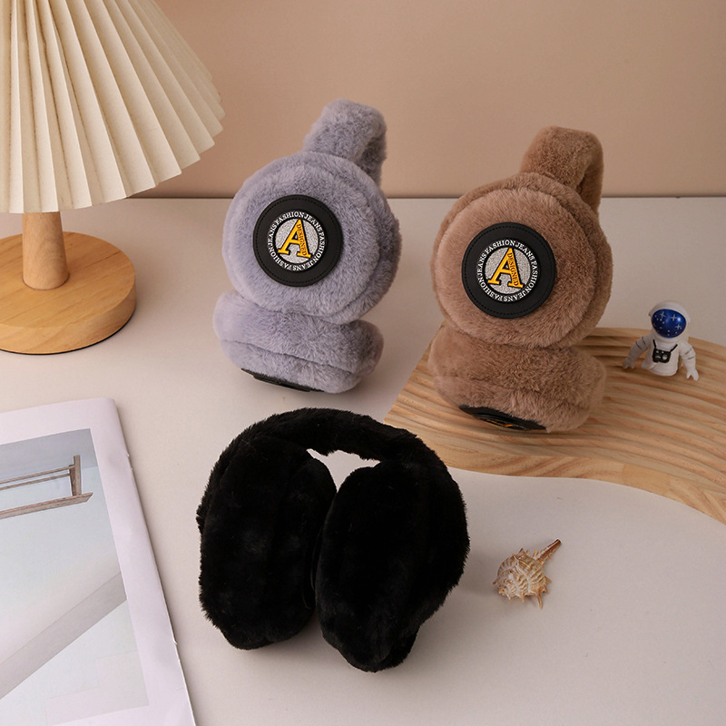 Pārrobežu ziemas siltās ausu aizsargi Vīriešu aukstumizturīgie antifrīza ausu aizsargi Studentiem Salocītas A veida ausu aizsargi Riteņbraukšanas plīša ausu aizsargi