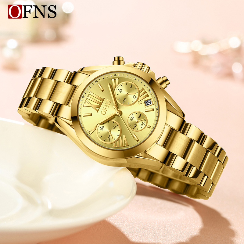 Марка Ovanni часовник модна лента за нокти календар стоманен каишка водоустойчив мъжки кварцов часовник на едро