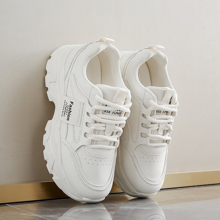 Спортни обувки за жени, пролетни нови обувки с дебела подметка и връзки, ежедневни обувки, модни стари обувки