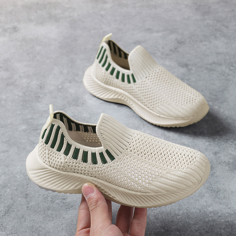 Детски плетени мрежести обувки с кухи дишащи отвори, ниски обувки за пролет и лято за момчета и момичета, маратонки