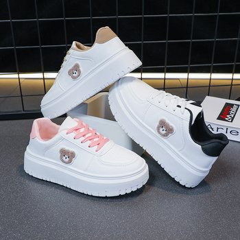 Άνοιξη και Φθινόπωρο 2025 Νέα Γυναικεία Δερμάτινα Casual Αθλητικά Λευκά Παπούτσια Αδιάβροχα Χαμηλά Αθλητικά Παπούτσια με Χοντρό Σόλα και Χοντρό Ντεκολτέ