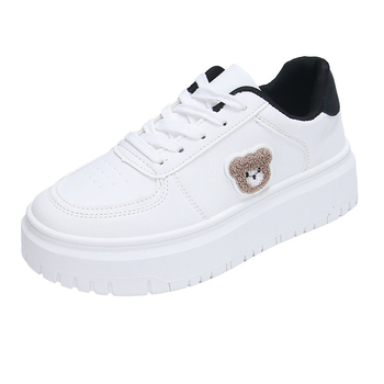 Άνοιξη και Φθινόπωρο 2025 Νέα Γυναικεία Δερμάτινα Casual Αθλητικά Λευκά Παπούτσια Αδιάβροχα Χαμηλά Αθλητικά Παπούτσια με Χοντρό Σόλα και Χοντρό Ντεκολτέ