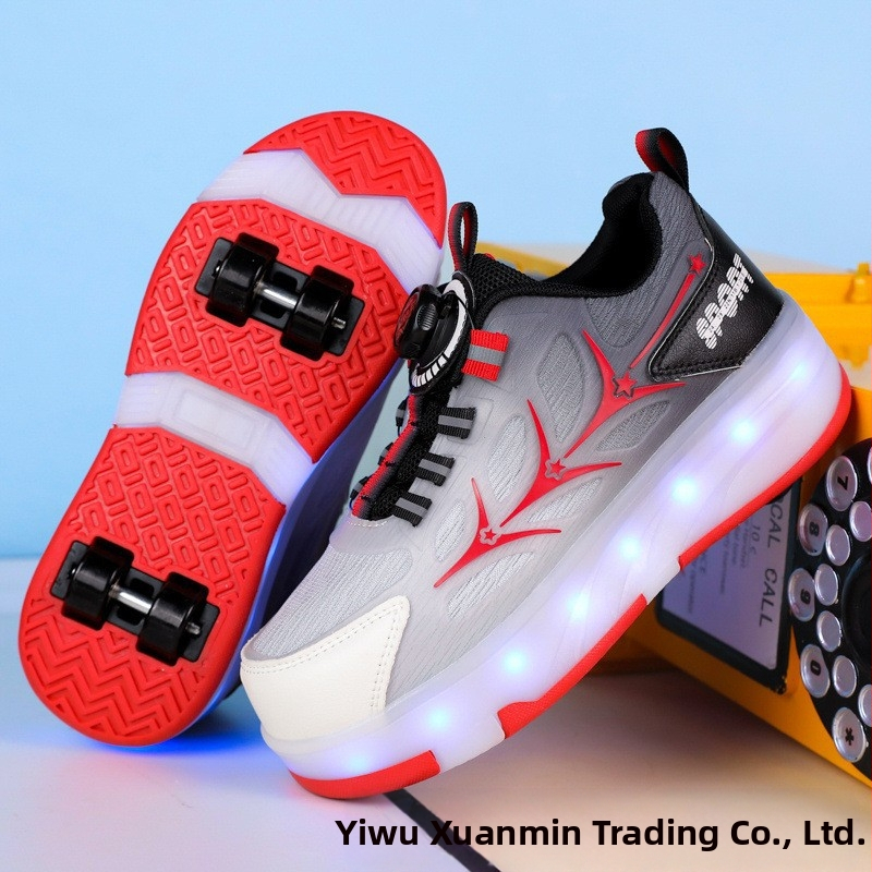 Chlapčenské štvorkolkové kolieskové korčule, Letné chlapčenské športové kolieskové korčule, Žiacke svietiace topánky