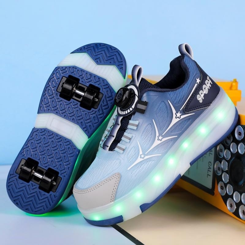 Ролкови кънки на четири колела за момчета, летни спортни ролкови кънки за момчета, светещи ученически обувки