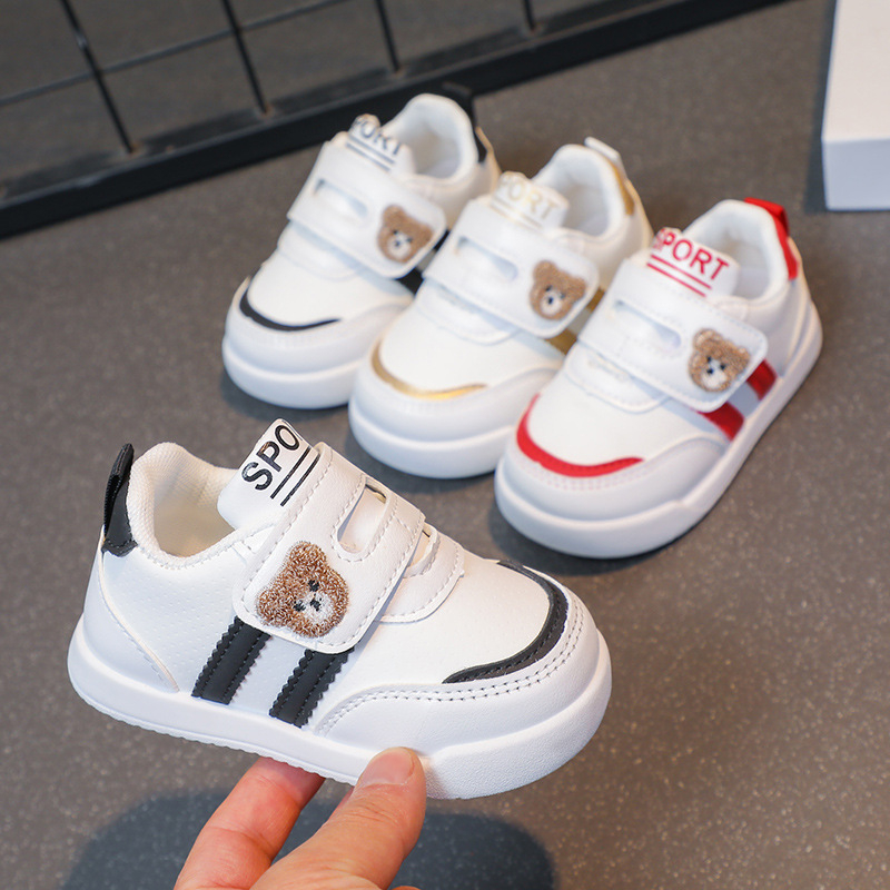 Детски ежедневни маратонки за всички възрасти, пролет и есен 2024, нови неплъзгащи се бели обувки за момчета и момичета, бебешки обувки за малки деца