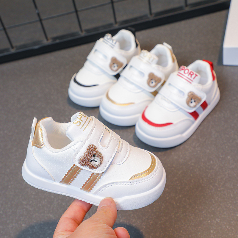 Детски ежедневни маратонки за всички възрасти, пролет и есен 2024, нови неплъзгащи се бели обувки за момчета и момичета, бебешки обувки за малки деца