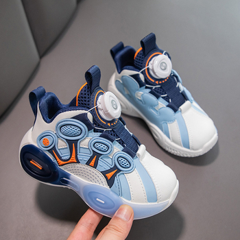 Laste tossud 2024. aasta kevad- ja sügisesed uued pehme põhjaga kerged libisemiskindlad pöörleva nupuga universaalsed vabaaja ühekihilised kingad suurtele lastele