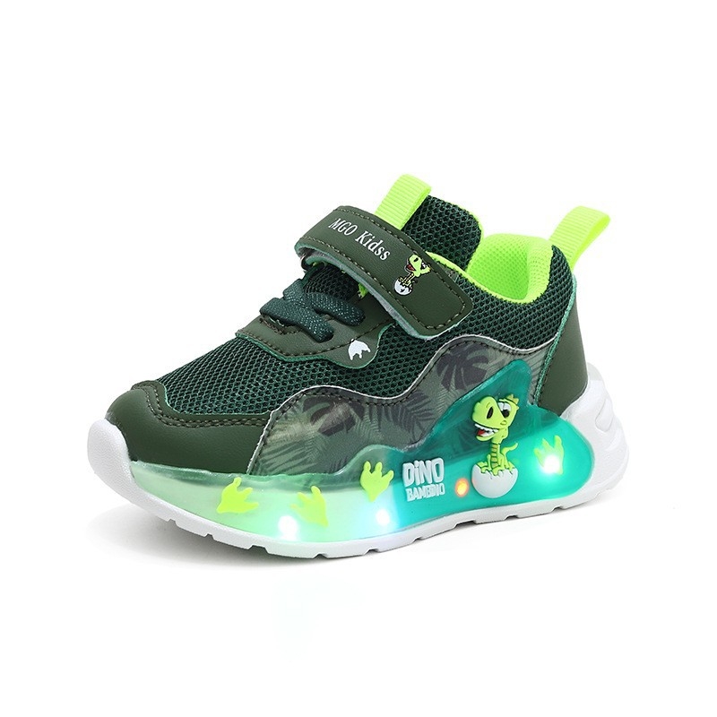 2025 Нов стил светещи мрежести обувки, спортни обувки, ежедневни обувки, светещи обувки за момчета, удобни, дишащи и леки