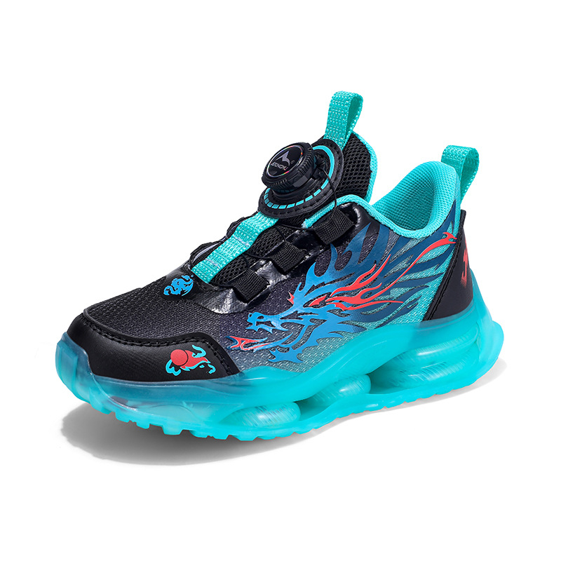 Детски спортни обувки 2025 Пролет и есен Нови мрежести дишащи средни и големи детски ежедневни обувки за бягане за момчета, неплъзгащи се момчешки обувки