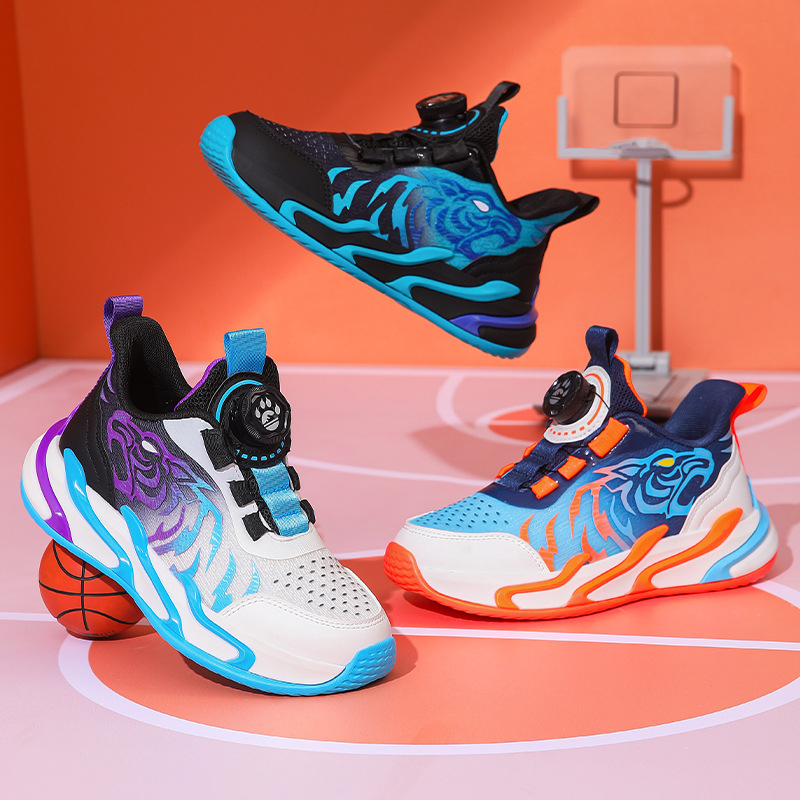 Момчешки модни маратонки 2025, дишащи, неплъзгащи се, с анимационни филми, устойчиви на износване, универсални маратонки за средни и големи деца, баскетболни обувки