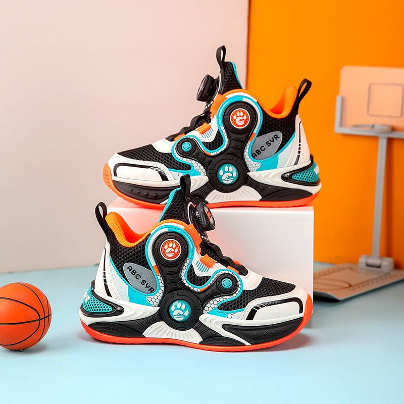 Детски спортни обувки, дишащи мрежести маратонки за ученици, леки неплъзгащи се баскетболни обувки за момчета, баскетболни обувки за тренировки