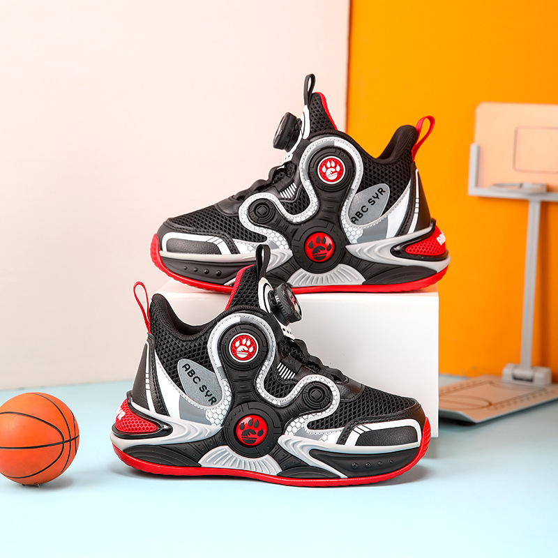 Детски спортни обувки, дишащи мрежести маратонки за ученици, леки неплъзгащи се баскетболни обувки за момчета, баскетболни обувки за тренировки