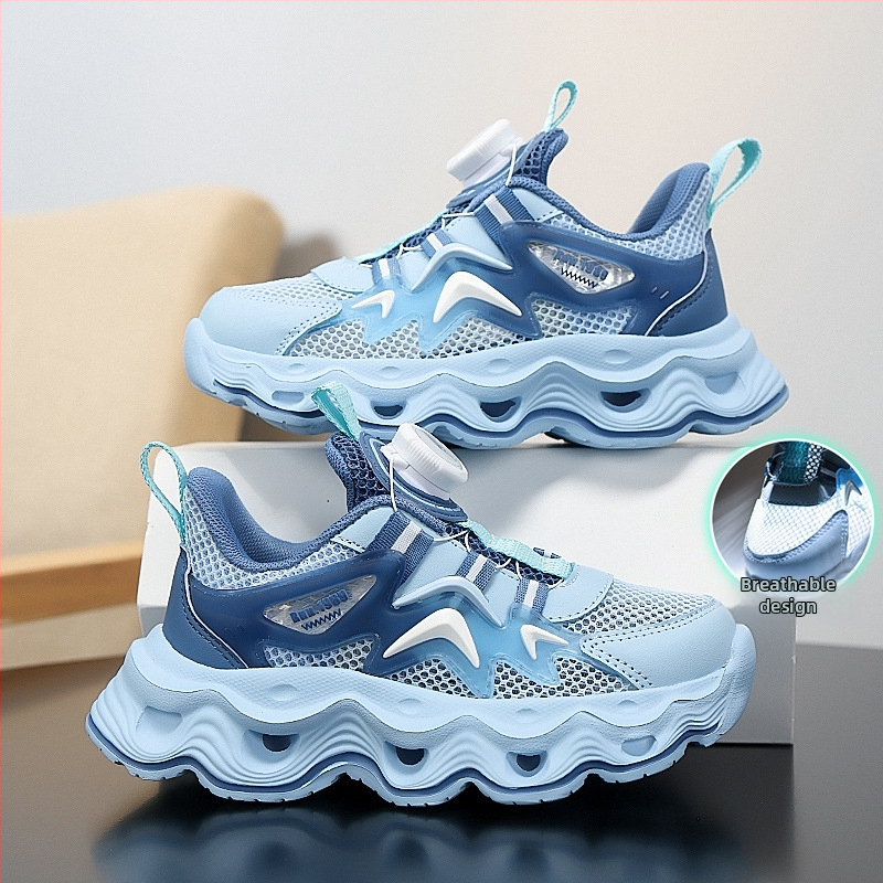 Chlapčenská športová obuv 2025 Nové letné výrezy, jednoduchá sieťovina, priedušná, ľahká, mäkká podrážka, detské bežecké topánky, dievčenské trendy topánky