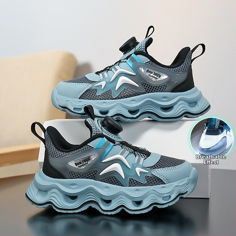 Chlapčenská športová obuv 2025 Nové letné výrezy, jednoduchá sieťovina, priedušná, ľahká, mäkká podrážka, detské bežecké topánky, dievčenské trendy topánky