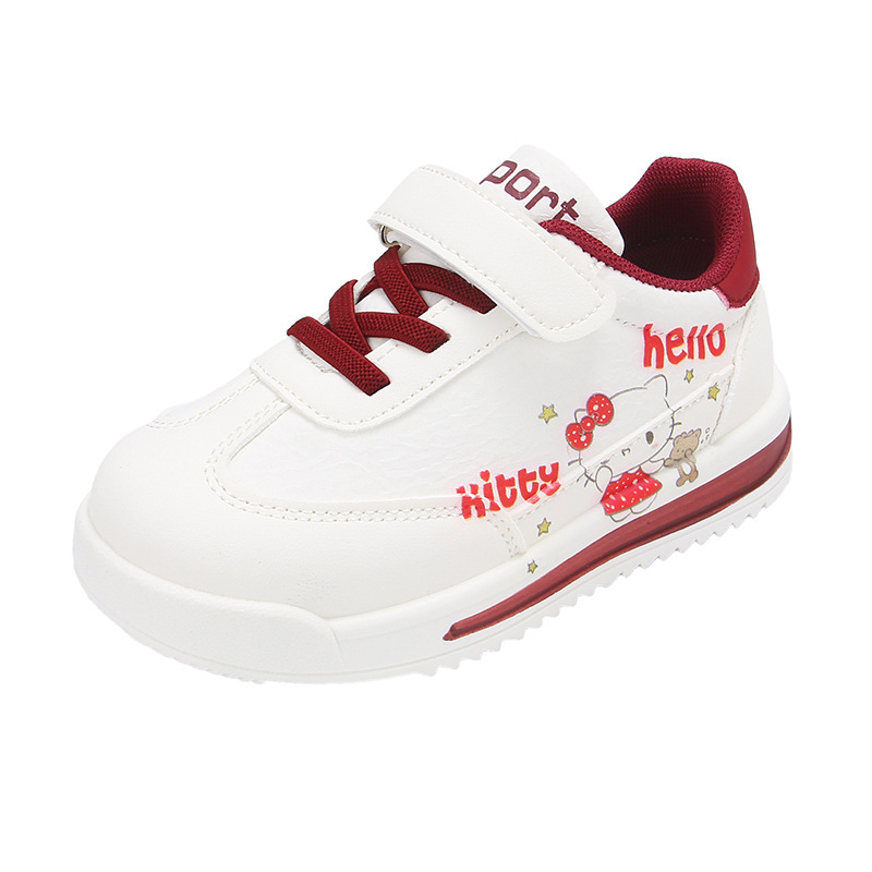 2025 Пролетни и есенни нови детски спортни обувки за момичета и момчета, кожени равни обувки с анимационни герои, ежедневни маратонки за средни и големи деца