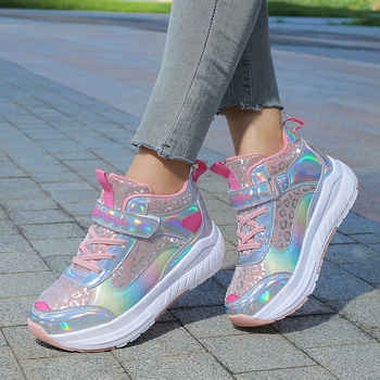 Jaunas heywalk kurpes ar četriem riteņiem, meiteņu skriemeļa kedām, skolēniem, ikdienas modes deformācijas slidošanas skrituļslidas kurpes pusaudžiem