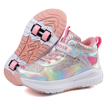 Jaunas heywalk kurpes ar četriem riteņiem, meiteņu skriemeļa kedām, skolēniem, ikdienas modes deformācijas slidošanas skrituļslidas kurpes pusaudžiem