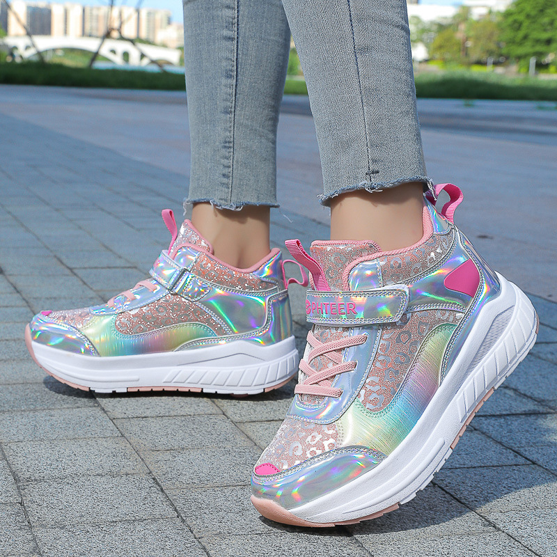 Jaunas heywalk kurpes ar četriem riteņiem, meiteņu skriemeļa kedām, skolēniem, ikdienas modes deformācijas slidošanas skrituļslidas kurpes pusaudžiem