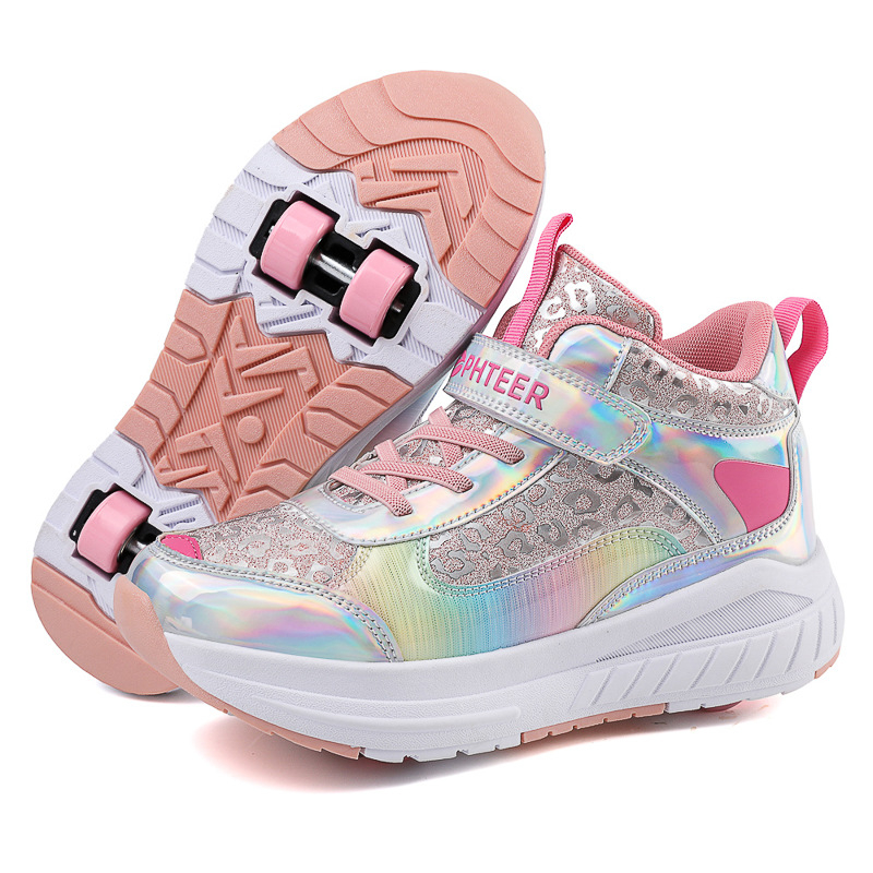 Jaunas heywalk kurpes ar četriem riteņiem, meiteņu skriemeļa kedām, skolēniem, ikdienas modes deformācijas slidošanas skrituļslidas kurpes pusaudžiem