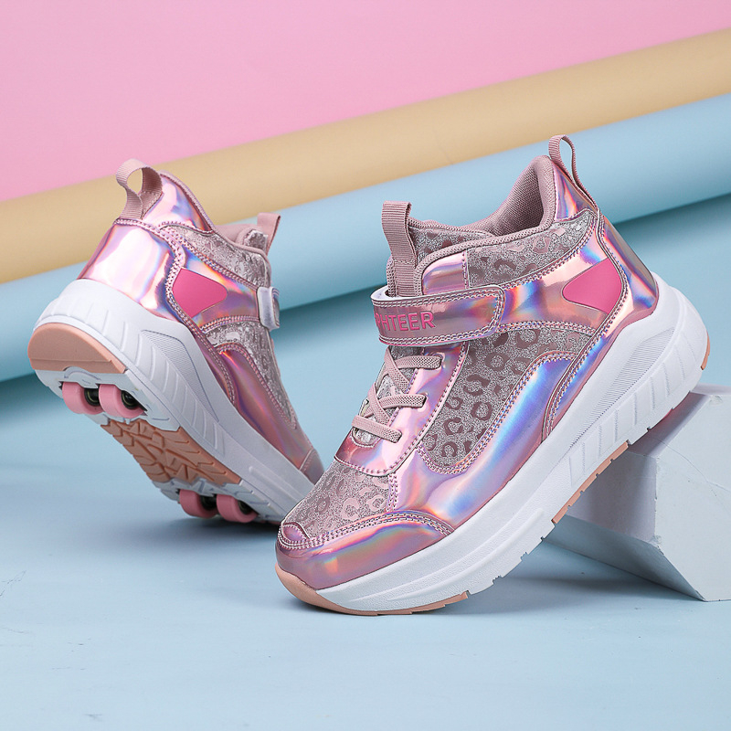 Jaunas heywalk kurpes ar četriem riteņiem, meiteņu skriemeļa kedām, skolēniem, ikdienas modes deformācijas slidošanas skrituļslidas kurpes pusaudžiem