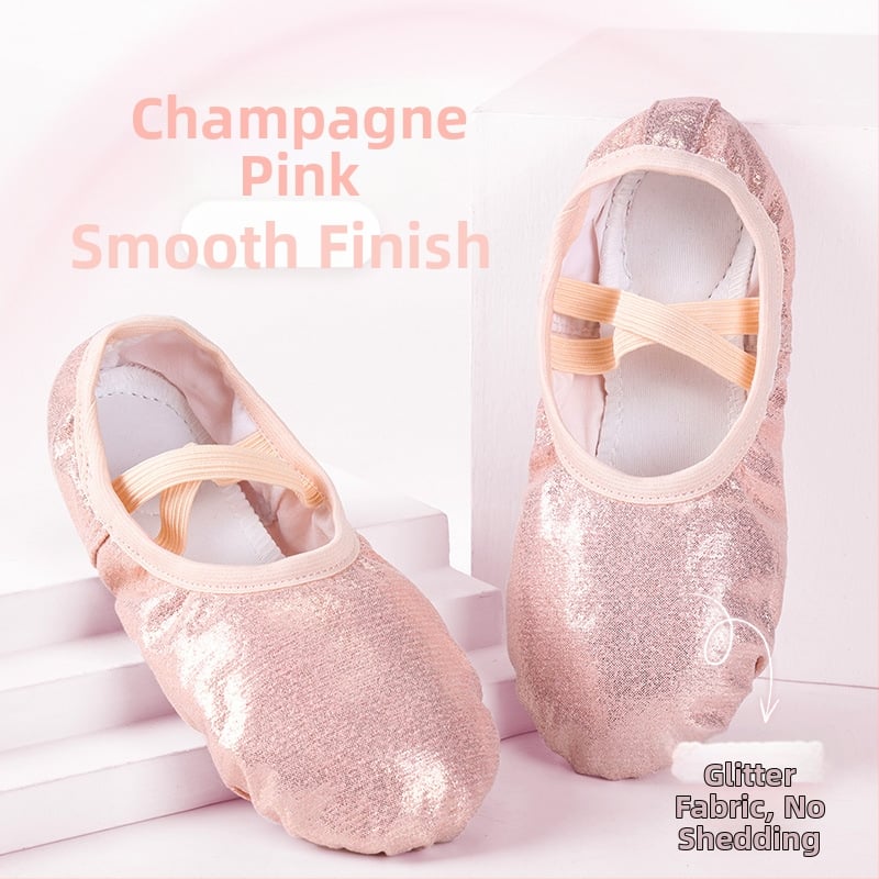 Bērnu deju apavi meitenēm baleta treniņu apavi ar mīkstu zoli bērnu ķīniešu priekšnesuma fliteriem varavīksnes gradienta kaķa nagu apavi