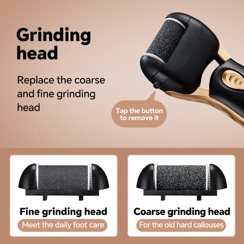 Elektrinis pėdų šlifuoklis negyvos odos nuospaudoms, tarpvalstybiniam pedikiūrui, skirtas USB įkrovimui, pėdų akmeniui, kulnui trinti pėdų odą