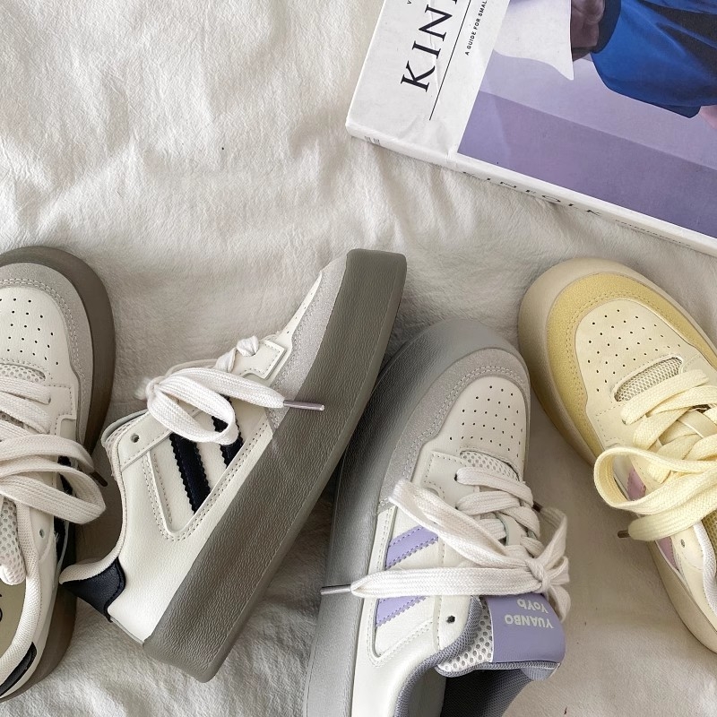 Дамски маратонки за тренировки 2025 Нова ниша Универсални обувки с дебела подметка, дишащи спортни обувки за ученици