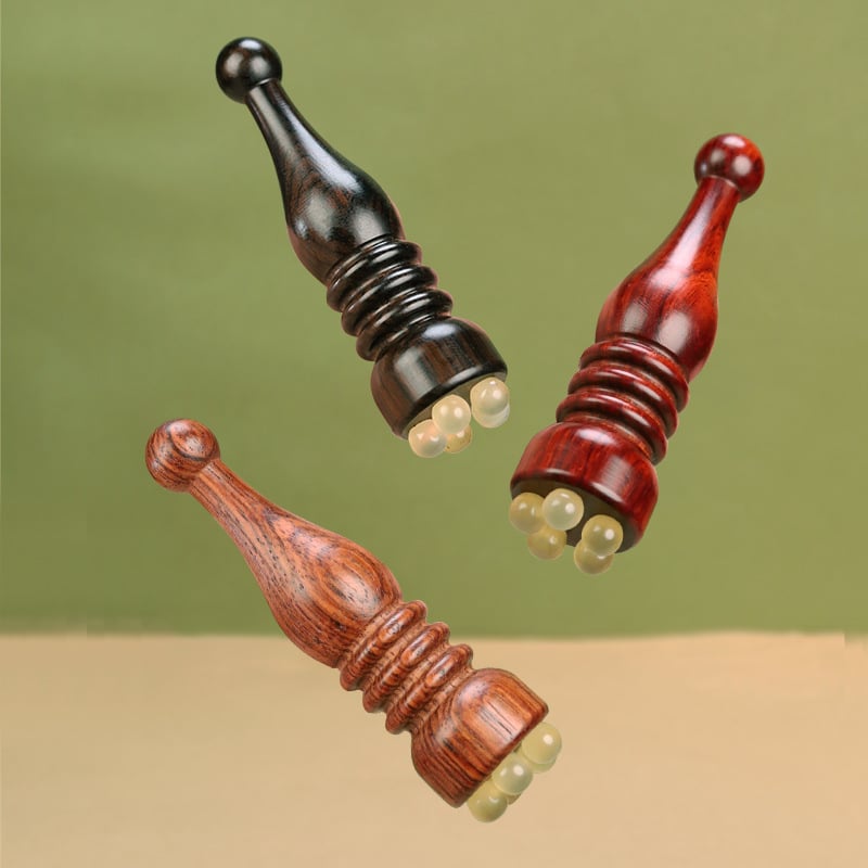 Satin Rosewood Pagoda Mic Lotus Eye Masaj Stick Corn Facial Masaj Tendon Tragere Acupunctură Instrument de îngrijire a pielii