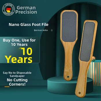 Puidust käepidemega nanoklaasist jalaviil surnud naha konnasilmade eemaldamiseks, pediküüriseade, küünenaha jalahõõrme jala lihvimiskivi