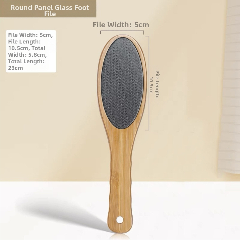 Puidust käepidemega nanoklaasist jalaviil surnud naha konnasilmade eemaldamiseks, pediküüriseade, küünenaha jalahõõrme jala lihvimiskivi