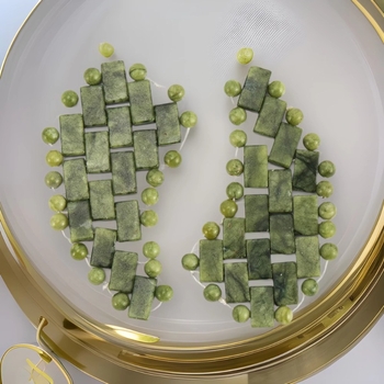 Μοντέρνα φυσική κουρτίνα ματιών από νεφρίτη, περιποίηση ματιών προσώπου, δοχείο ομορφιάς από νεφρίτη, πράσινο μασάζ, κουρτίνα ομορφιάς για την υγεία και τη φυσιοθεραπεία