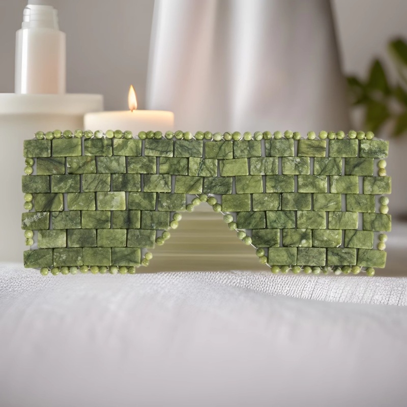 Μοντέρνα φυσική κουρτίνα ματιών από νεφρίτη, περιποίηση ματιών προσώπου, δοχείο ομορφιάς από νεφρίτη, πράσινο μασάζ, κουρτίνα ομορφιάς για την υγεία και τη φυσιοθεραπεία