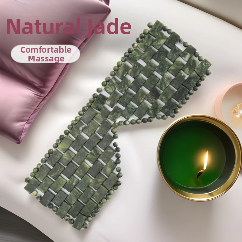 Μοντέρνα φυσική κουρτίνα ματιών από νεφρίτη, περιποίηση ματιών προσώπου, δοχείο ομορφιάς από νεφρίτη, πράσινο μασάζ, κουρτίνα ομορφιάς για την υγεία και τη φυσιοθεραπεία