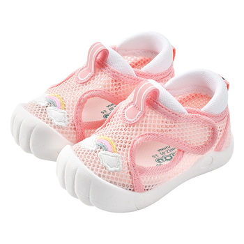 Βρεφικά σανδάλια για κορίτσια, καλοκαιρινά παπούτσια για περπάτημα για παιδιά ηλικίας 0-1-2-3 ετών, αντιολισθητικά παπούτσια από πλέγμα με μαλακή σόλα για αγόρια, προστασία ποδιών για εκμάθηση περπατήματος