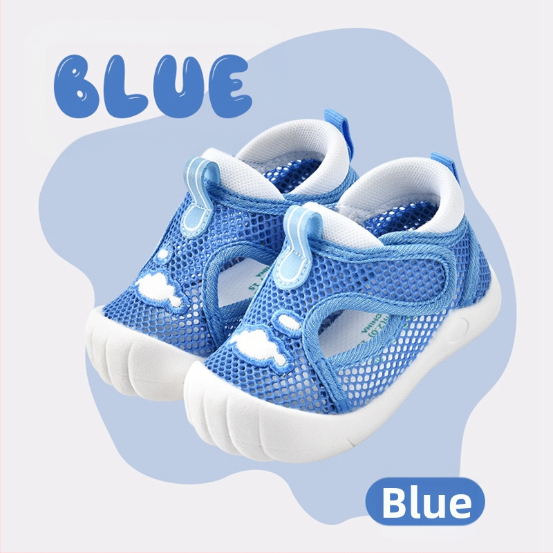 Bērnu sandales meitenēm, vasaras pastaigu apavi bērniem vecumā no 0-1-2-3 gadiem, zēnu neslīdoši mīkstas zoles sieta apavi, pēdu aizsardzība staigāšanas apguvei