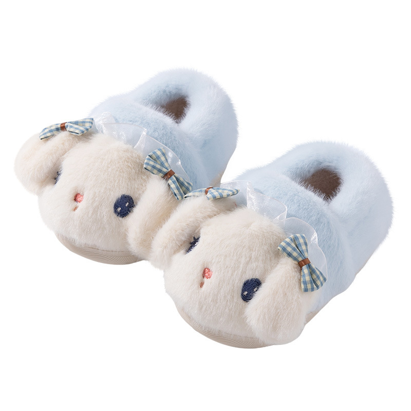 Ziemas vairumtirdzniecības multfilmu bērnu bantīšu truša kokvilnas apavi bērniem mazuļa iekštelpu soma ar siltām mājas kokvilnas čībām