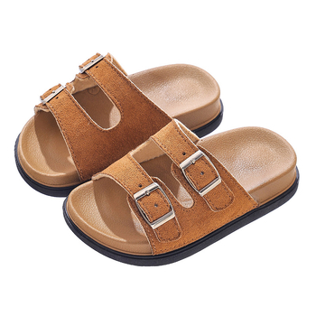 Laste Birkenstock kingad Suvine uus ülerõivas Avaleht Paksu tallaga Birkenstock lapsevanema-lapse poolsussid Laisad kingad Väikesed ja keskmise suurusega laste sussid