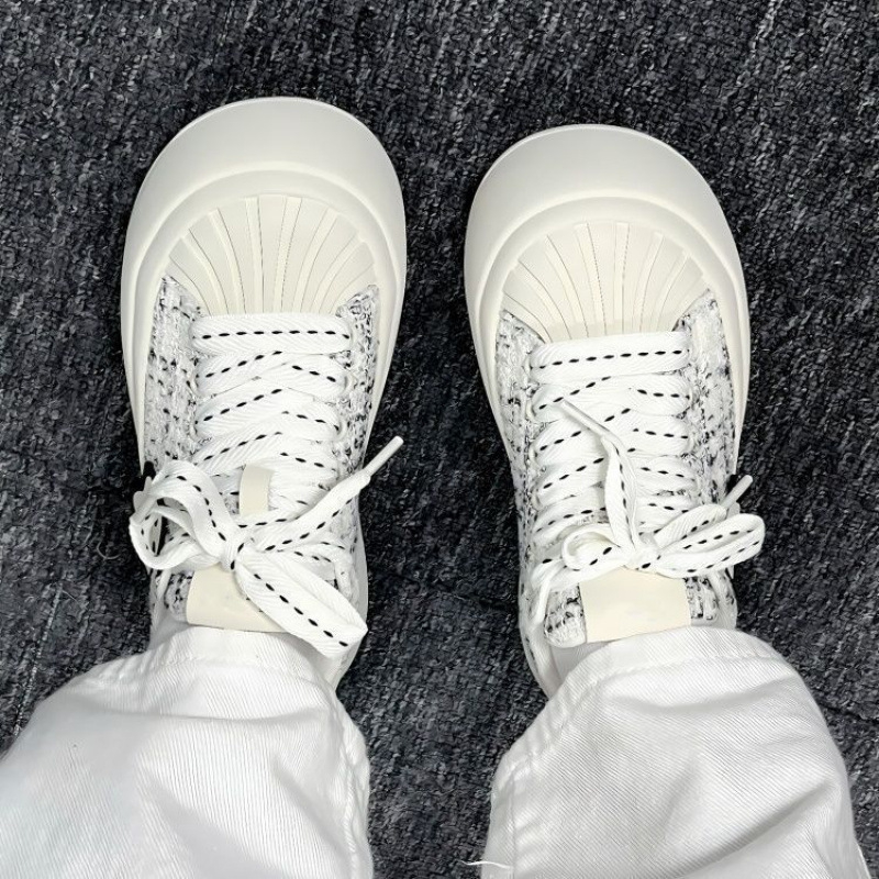 „Shell Head“ maži balti bateliai, mieli moteriški bateliai, 2025 m. vasaros nauji didelės galvos platformos aukščio padidinto aukščio laisvalaikio sportbačiai