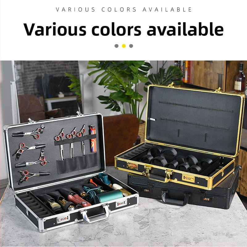 Sõjaväeline multifunktsionaalne alumiiniumist juuksurikast juuksuri spetsiaalne välistingimustes kasutatav tööriistakast juuksuripoe kast