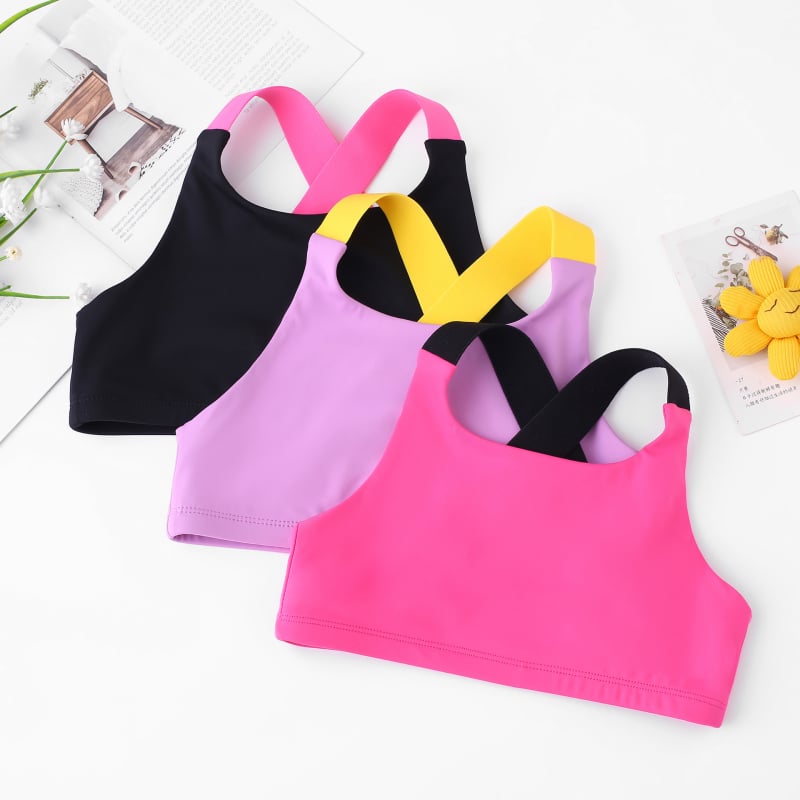Haine de dans pentru fete, Topuri de yoga pentru fete, Veste scurte de fitness pentru copii, Îmbrăcăminte sport la modă